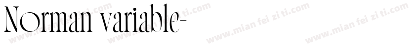 Norman variable字体转换